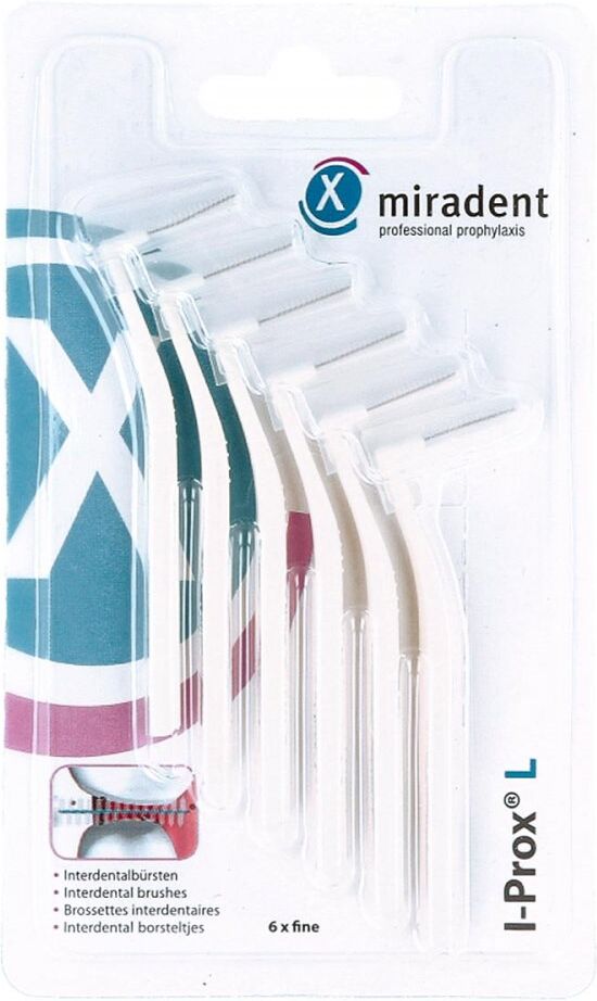 Miradent Interdentalbürste I-prox L 0,6 mm weiss 6stk