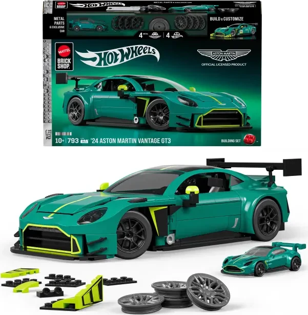 Mattel Brick Shop Hot Wheels Elite Series '24 Aston Martin Vantage GT3