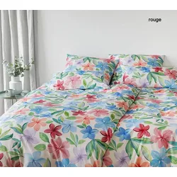 Elegante Bettwäsche Bravo - 155x220 cm + 80x80 cm	rouge