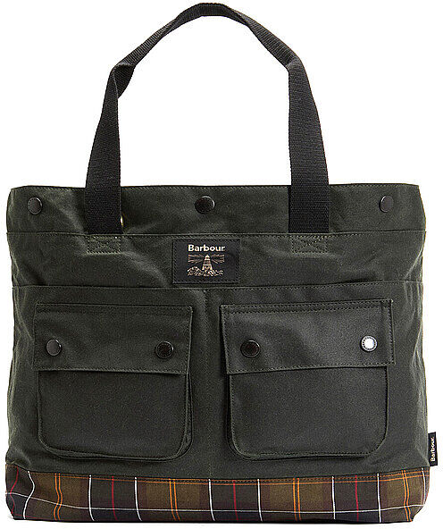 BARBOUR Tasche - Tote Bag FIELD WAX dunkelgrün EG