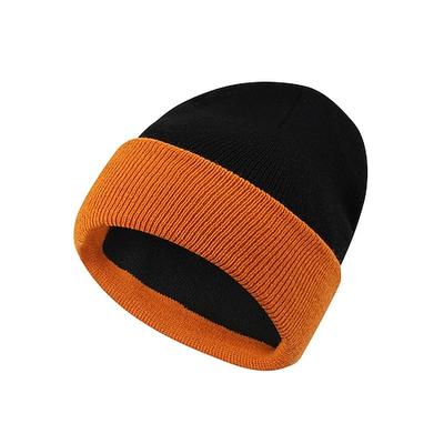 Herren Unisex Beanie Mütze Wintermützen Beanies Winter Beanie Winter Beanie Mütze Schwarz Weiß Acrylfasern Gestrickt Gemütlich Alltagskleidung Einfarbig Warm