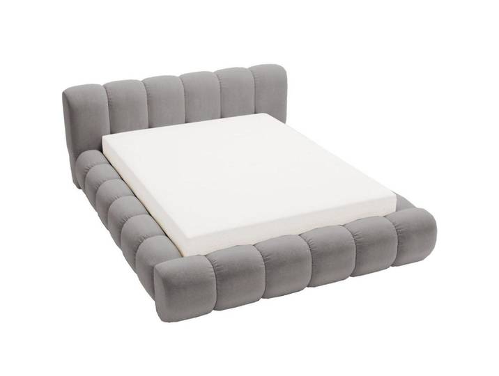 Graingold Polsterbett Doria 140x200 Grau, 140x200 cm, Schlafzimmer, Betten, Polsterbetten