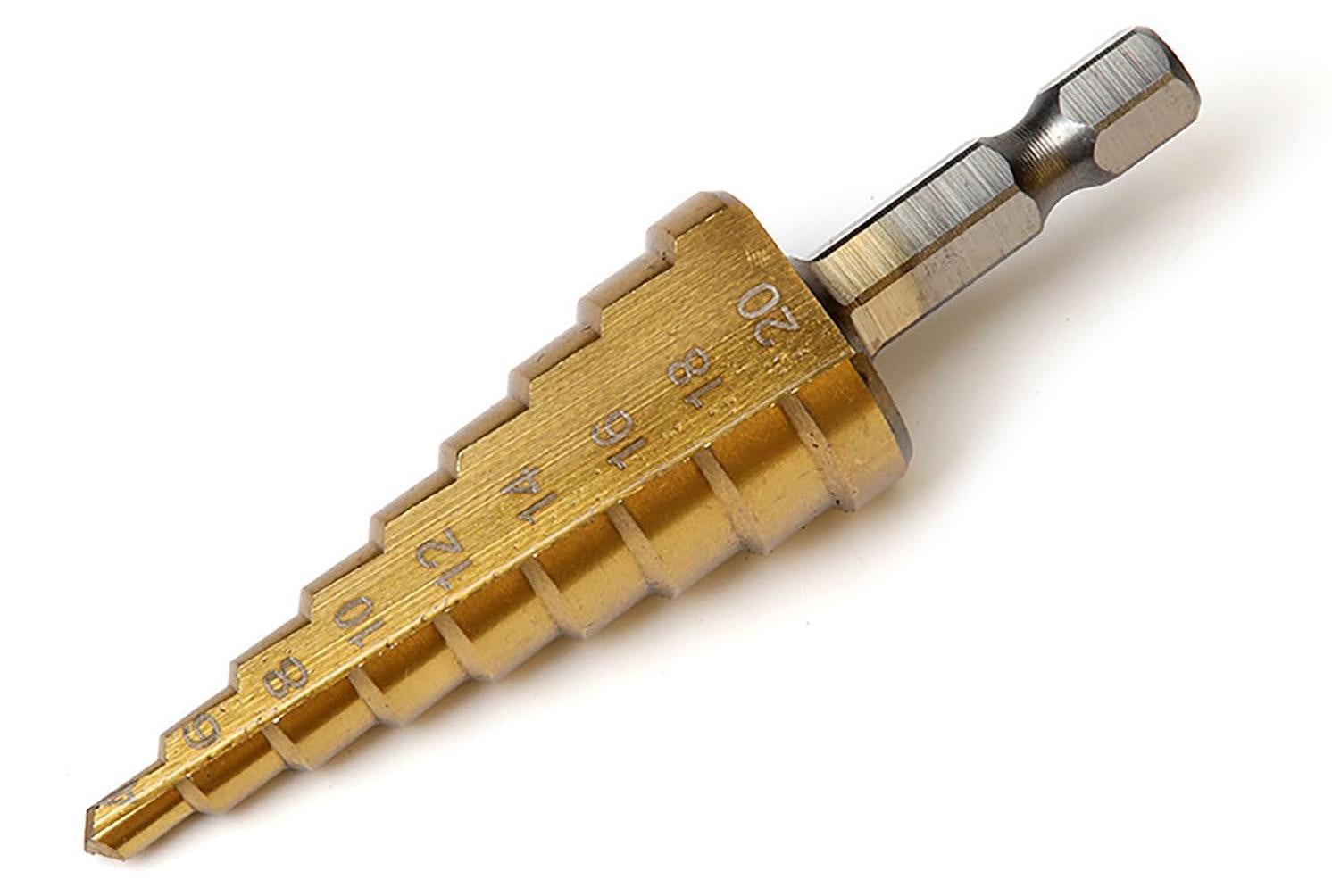 Selius Trapboor 4-20 mm Kegelboor HSS Titanium