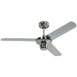 Westinghouse Deckenventilator Industrial, Ø 122cm, Stahlflügel, Chrom