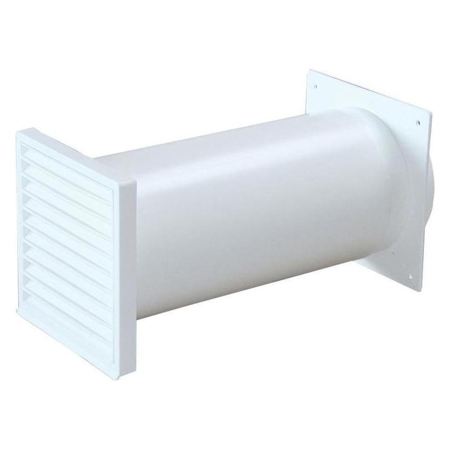 AirTec Teleskop-Mauerkasten Mauerkasten + Aussengitter weiss (650043)
