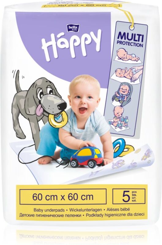 BELLA Baby Happy Baby Underpads matelas à langer jetables 60x60cm 5 pcs