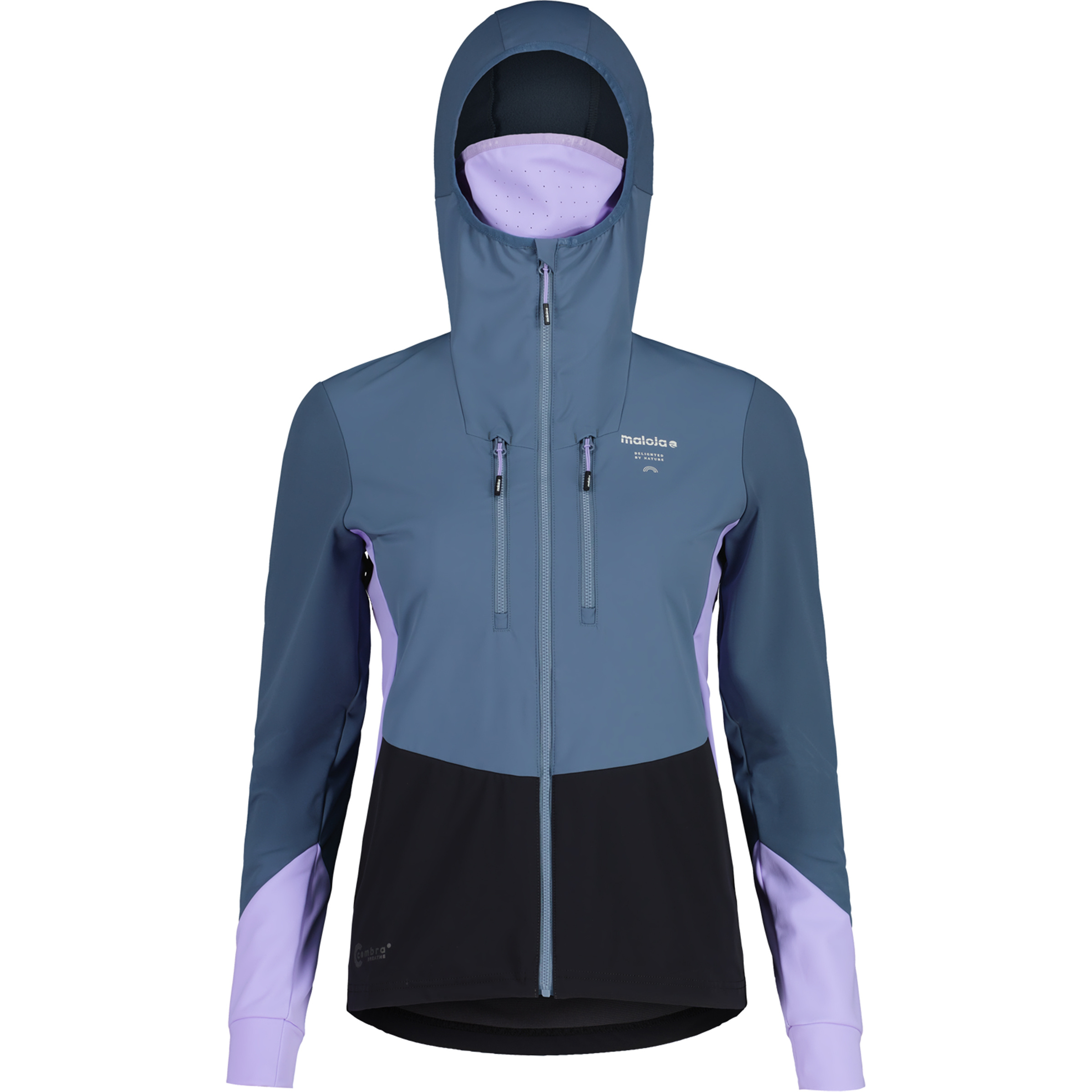 Maloja KorainM. Damen Softshelljacke blau Größe S Skifahren | Skitour Windabweisend Wasserabweisend