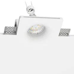 ledscom.de LED Gips Einbaustrahler GIEDI DIY, inkl. GU10 Lampe (warmweiß, 2,339W, 227lm, 110°)