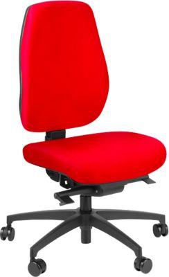 Dauphin Bürostuhl SHAPE SC ECONOMY, Synchronmechanik, ohne Armlehnen, Flachsitz mit Knierolle, Universalrollen, rot
