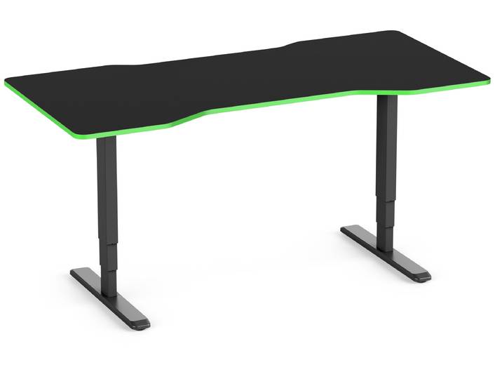 Primus Gamingschreibtisch Cockpit, Schwarz Klassik Acid Green 140x80