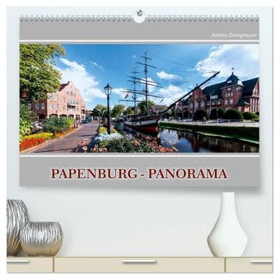 Papenburg-Panorama (hochwertiger Premium Wandkalender 2027 DIN A2 quer), Kunstdruck in Hochglanz