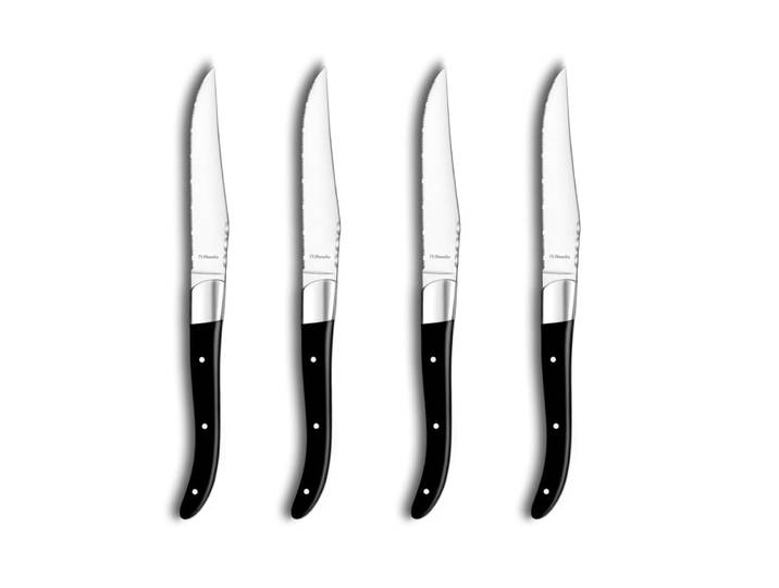 Coffret 4 couteaux steak noir
