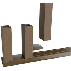 Brise Soleil - U-Führungsschiene Alu mit klickarer Abdeckung L-300cm Cedar