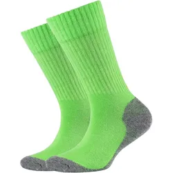 2er Pack camano Sport Pro Tex Crew Socken Kinder 0080 - green flash 27-30