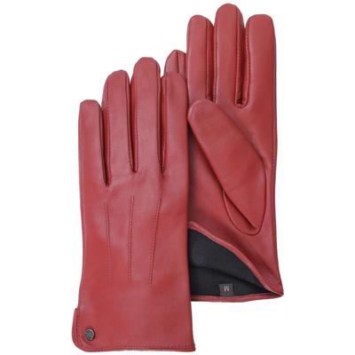 Lederhandschuhe PEARLWOOD, Damen, Gr. 7.5, rot, Schafsleder, unifarben, Handschuhe, Seitenschlitze für komfortables Anziehen