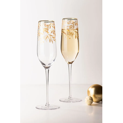 ladelle Champagnerglas Comet 2tlg. Glas Gold