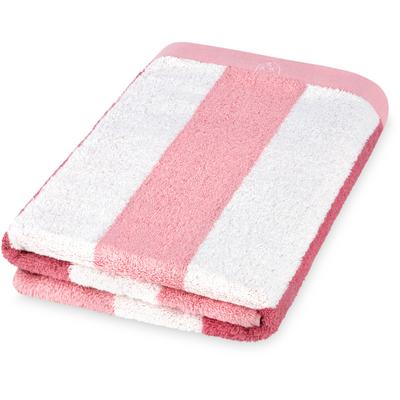 Duschtuch ROSS "Doubleface, Streifen/Uni", rosa (altrosa), B:70cm L:140cm, Frottier, Baumwolle, Handtücher, aus feinster Baumwolle