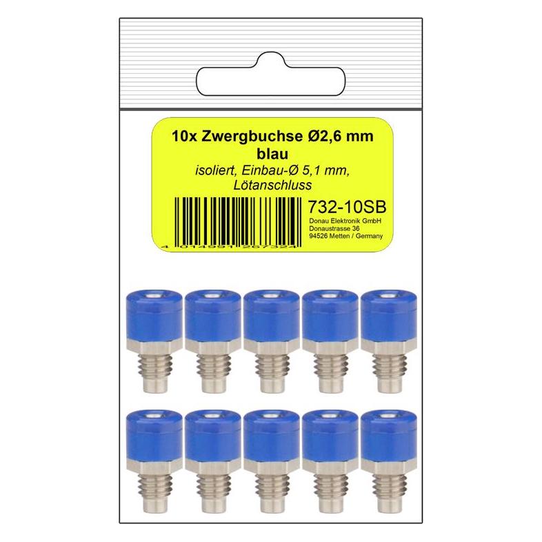 Donau 10 ZWERGBUCHSE 2,6mm blau (732-SB)