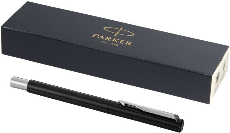 Stylo roller personnalisable à encre noire Parker Vector noir