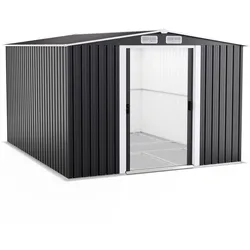 Gerätehaus XL | 8 m2 Fläche | Mit Fundament | Inklusive zwei Haken | Schiebetür | ONBEST