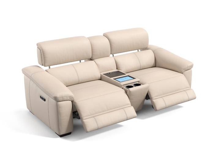 4D Leder Kinosessel SOLARA 2er Sofa Vibration Kinosofa Kinocouch Couch