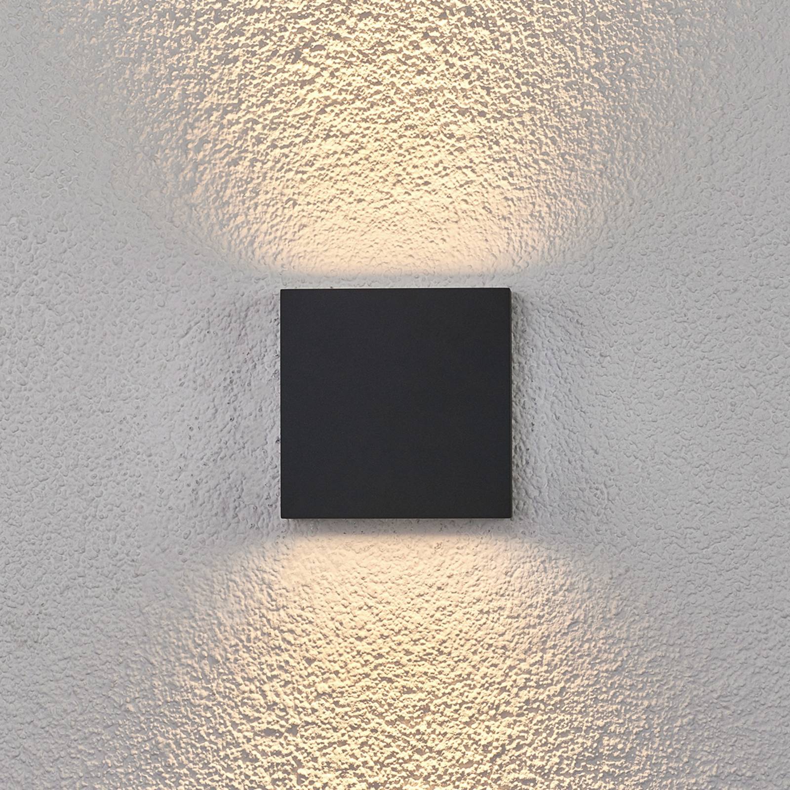 LED Outdoor Wall Light Trixy Lucande, Black, Aluminium, Modern, Outdoor Wall Light