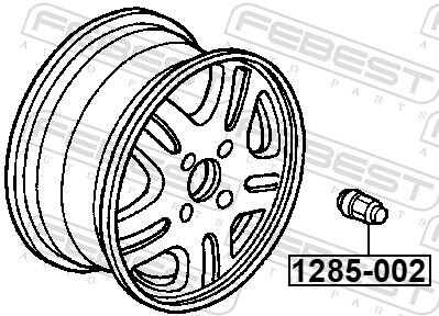 Febest Radmutter 1285002 Für Hyundai