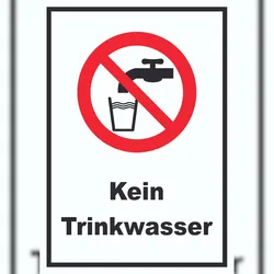 HB-Druck Kein Trinkwasser Schild Nicht Trinken A6 (105x148mm)