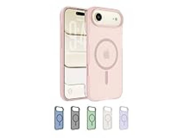 Belkin SheerForce Grip Coque iPhone Air, Coque de Protection Compatible MagSafe, Design Fin, Protection avec Rainures Antidérapantes, Magnétique et Anti-Impacts- Rose