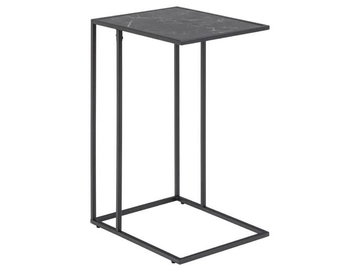Table d'appoint rectangulaire effet marbre design contemporain félice