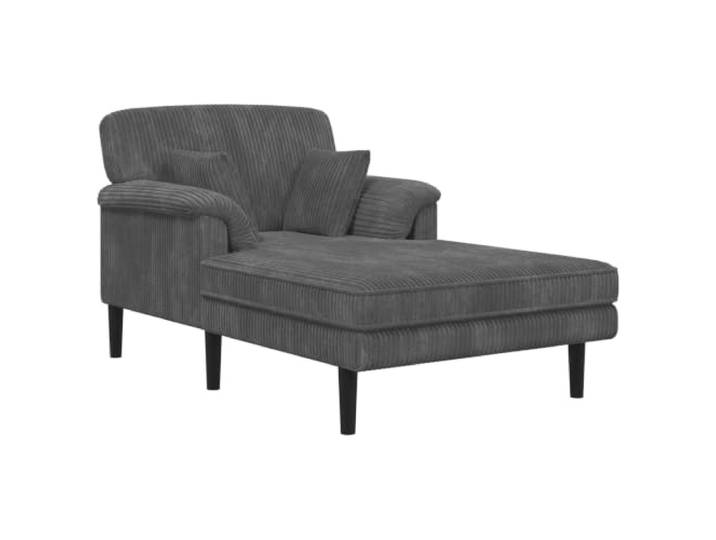 vidaXL Chaiselongue Hellgrau Cordstoff