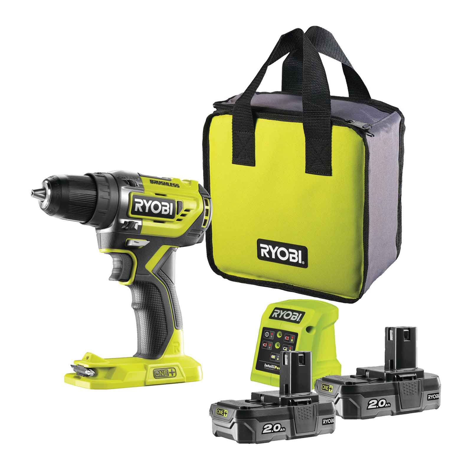 Ryobi R18DD5-220S, Power screwdriver, Pistol handle, Schwarz, Grün, Überlastschutz, 400 RPM, 1400 RPM