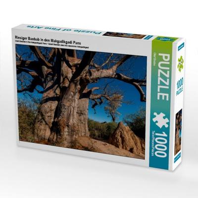 CALVENDO Puzzle Riesiger Baobab in den Makgadikgadi Pans | 1000 Teile Lege-Größe 64x48cm Foto-Puzzle für glückliche Stunden