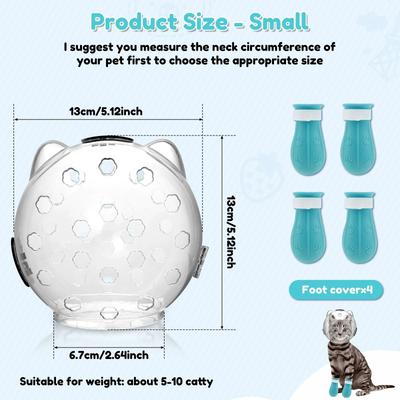 Uplift Essentials Anti Bite Breathable Space Hood & Grooming Booties Set s