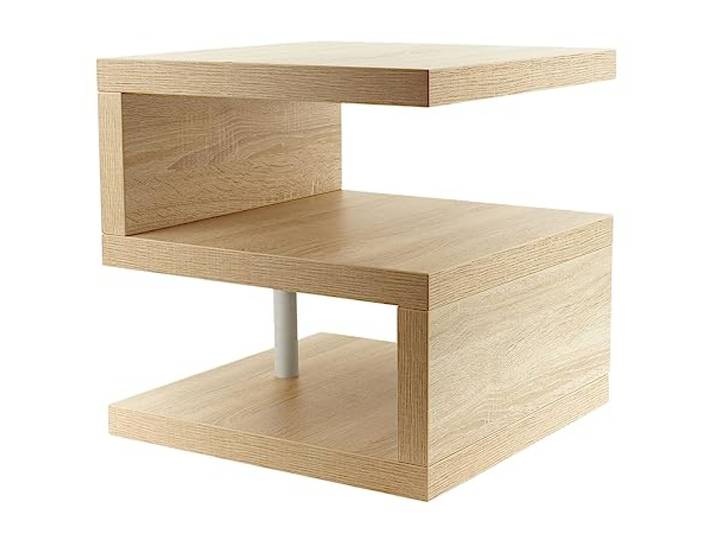 levandeo Couchtisch Sigi Sonoma Eiche Dekor 44x44cm Höhe: 44cm - Deutsche Herstellung Keine Montage! Fest verleimt! Beistelltisch Wohnzimmertisch Tisch