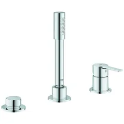 Grohe Lineare 3-Loch Einhand-Wannenkombination, ohne Auslauf, 19965001