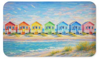 "Stupell Seaside Cottage Scenes Kitchen Mat, 18x30 - 18"" x 30"""