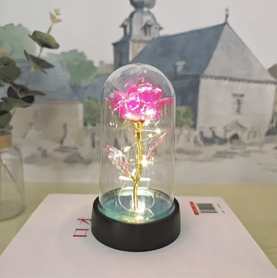 Inspire Curations Eternal Rose LED Light Romantic Gift pink Warm Light