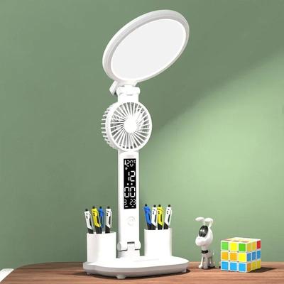 Uplifted Finds Rechargeable Multifunction Study Desk Lamp With Fan clock Lamp With Fan rechargeable 3200 Mah