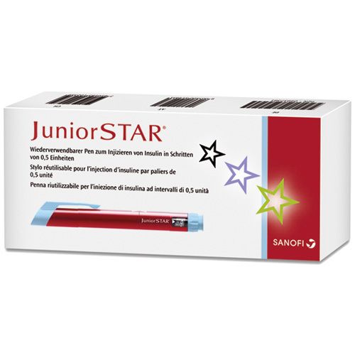 Juniorstar Injektionsgerät rot 1 St Injektionslösung in einem Fertigpen