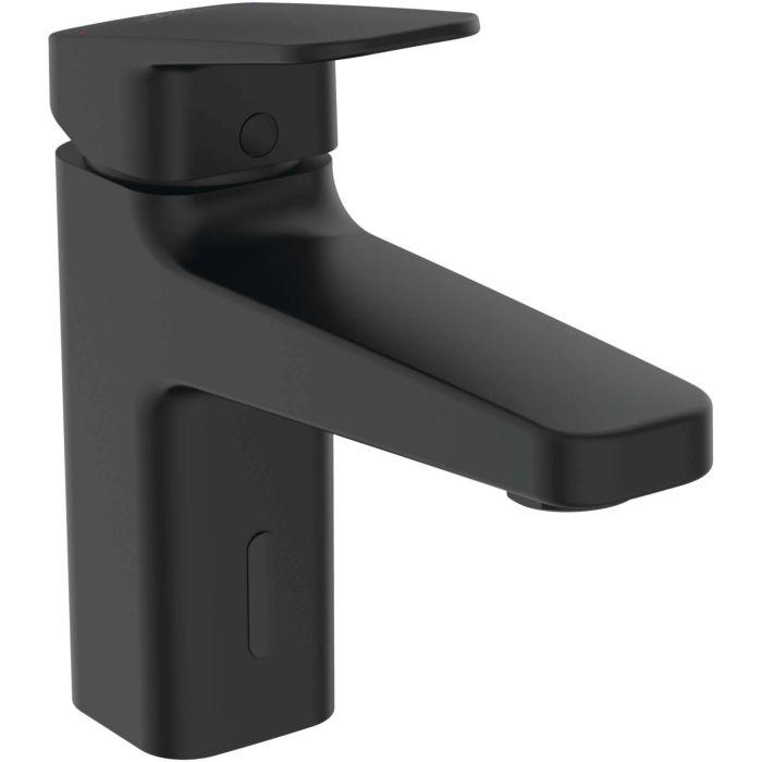 Ideal Standard CeraPlan Waschtischarmatur BD283XG ohne Ablaufgarnitur, 6V, mit Push-Open-Ventil, silk black