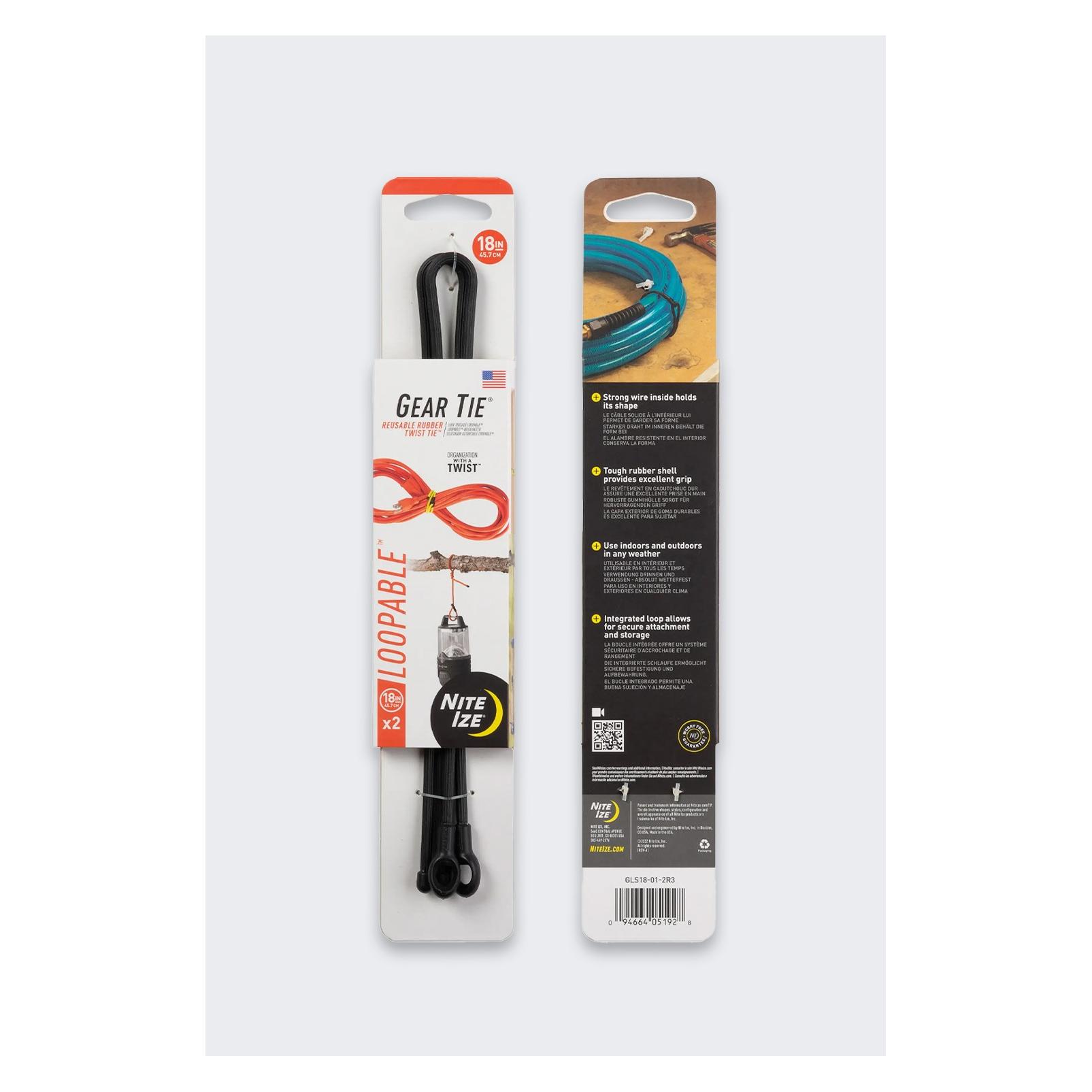 Nite Ize Gear Tie18" Loopable Twist schwarz (GLS18-01-2R3)