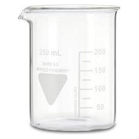 RS PRO Borosilikat Glas Messbecher mit Skala, Ø 70mm / 250ml (2519319)