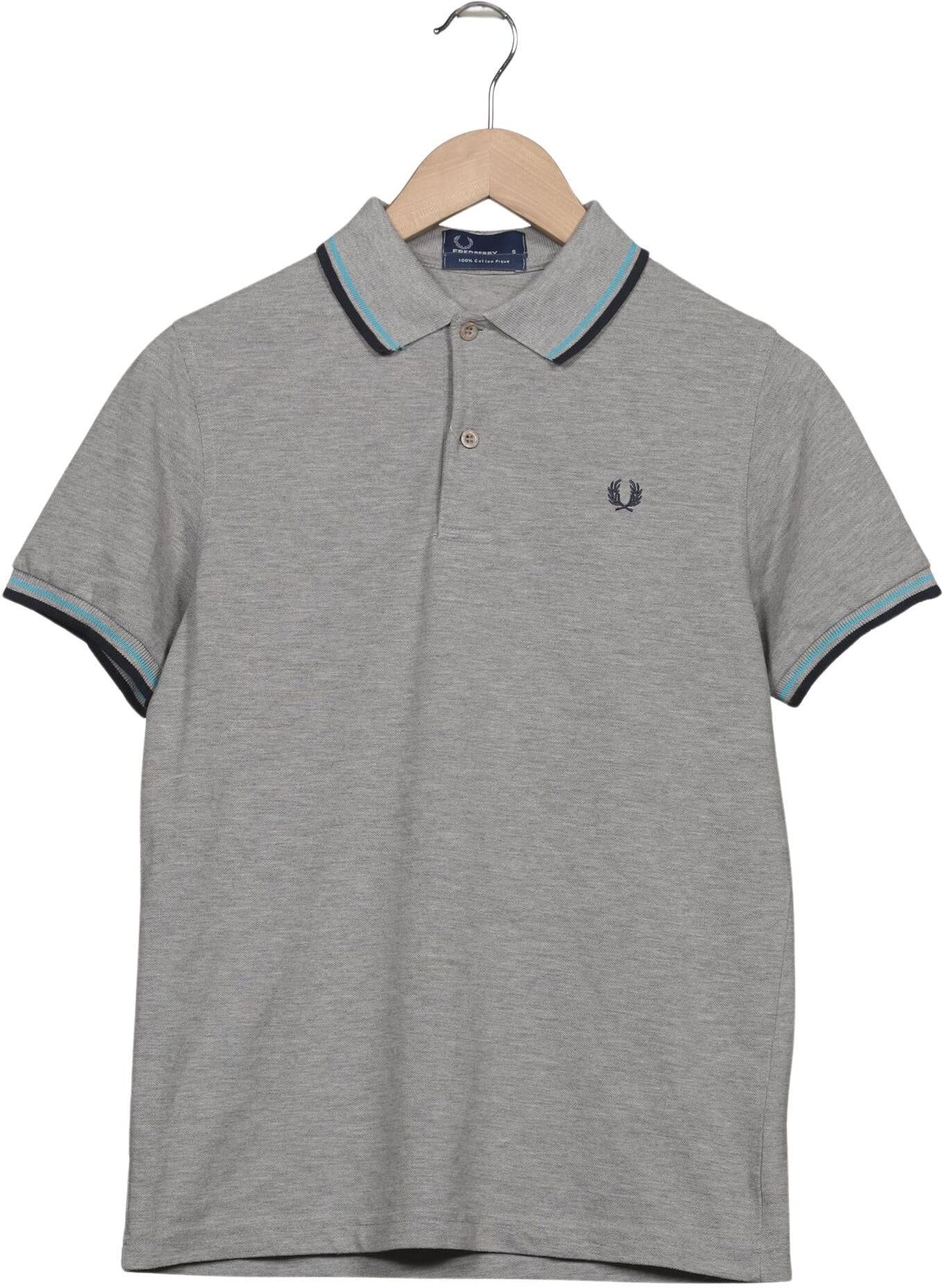 Fred Perry Herren Poloshirt, Grau, Gr. S, Baumwolle - Second Hand