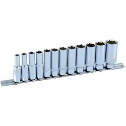 PROJAHN 3/8" Stecknuss Satz auf Schiene 12tlg tiefe Nüsse