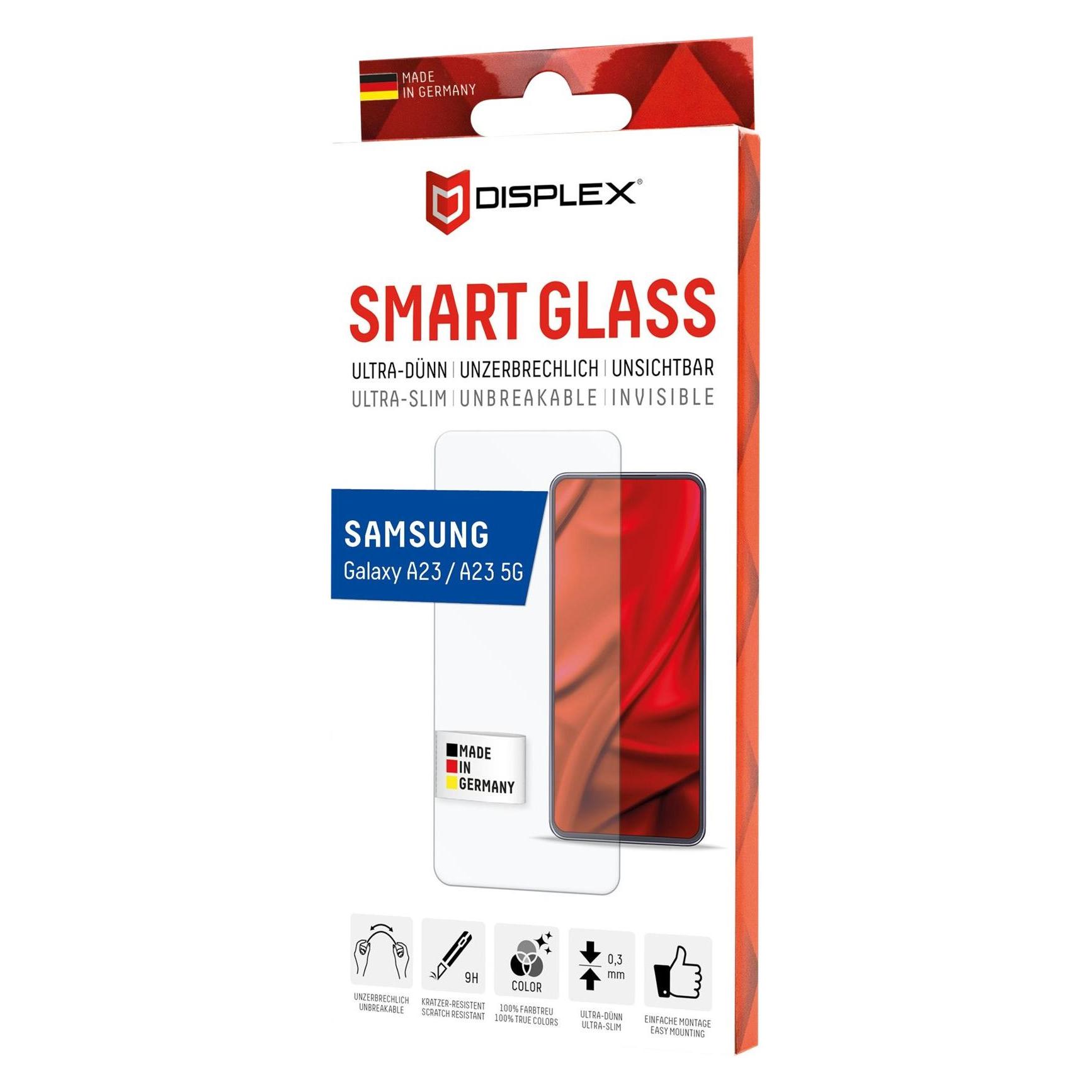 Displex Real Glass, 2D Panzerglas (1 Stk., Samsung Galaxy A13 4G, Samsung Galaxy A23, Samsung Galaxy A23 5G, Samsung Galaxy F13, Samsung Galaxy M13, Samsung Galaxy M23, Samsung Galaxy M33) (01672)