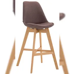 Proregal CHEFGASTRO Barhocker MENDOZA Stoff Natura HxBxT 112x48x56cm Stoff Braun Barstuhl