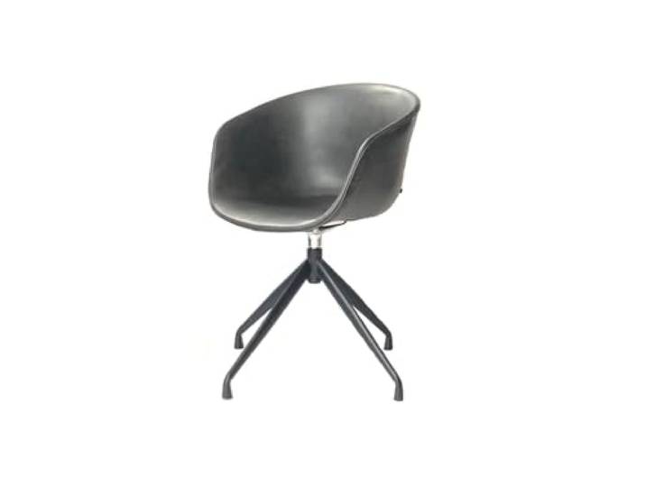 KAWOLA Esszimmerstuhl Kunstleder Grau Dani Drehstuhl, Schreibtischstuhl Modern, Esstisch Stühle, Design Stuhl mit Drehfunktion
