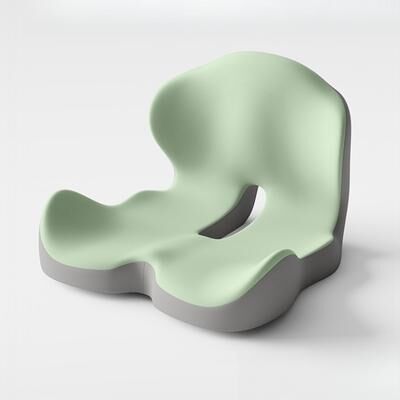 Multicon Wholesale Hub Office Cushion Memory Foam One Piece, Hip Beautification Cushion, Spine Relief Comfort, Waist Support Cushion For Seat green