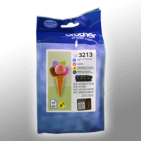 4 Brother Tinten LC-3213VALDR Multipack KCMY